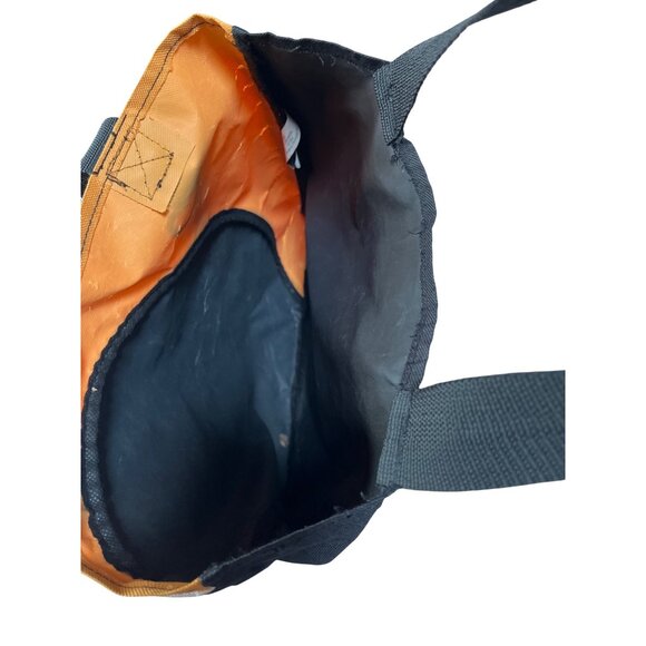Black & Orange Tote Bag With Inner Pocket & Dual Handles 47h - Picture 3 of 4